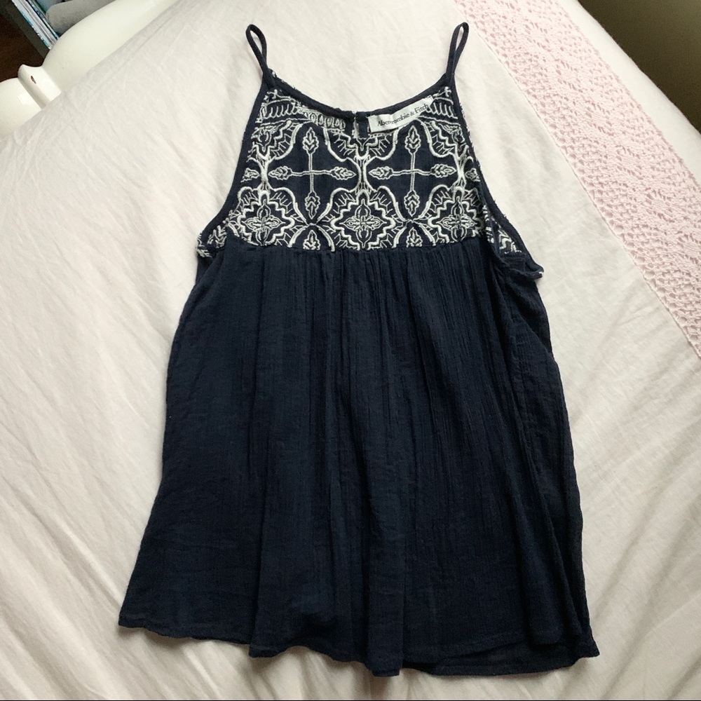 Abercrombie & Fitch Navy Tank Top